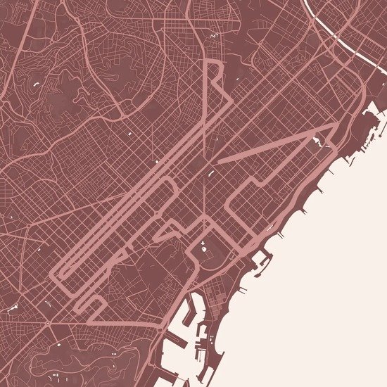 Personalized Barcelona Marathon Course Map poster