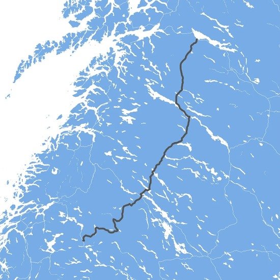 Personalized Kungsleden Trail Map Poster poster
