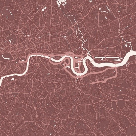 Personalized London Marathon Course Map poster