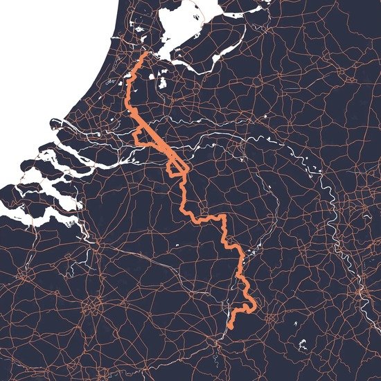 Personalized Het Pelgrimspad Route Map poster