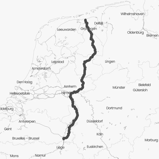 Personalized Het Pieterpad Route Map poster