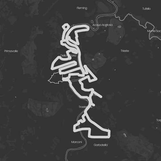 Personalized Rome Marathon Course Map poster