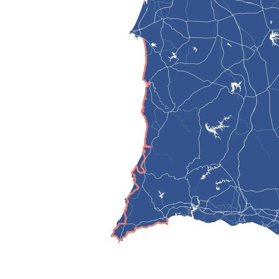 Personalized Rota Vicentina Route Map poster