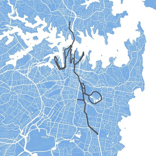 Personalized Sydney Marathon Course Map poster